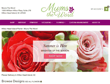 Tablet Screenshot of mumsthewordflowers.com